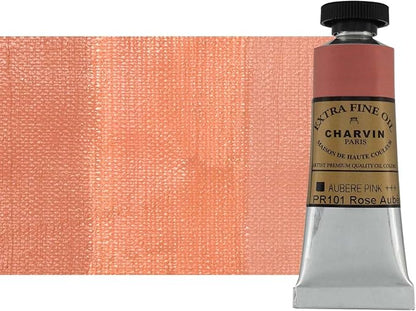 Charvin Extra Fine Oil Paint, Aubere Pink 20 ml - Triple-Milled, Rich Texture, Poppy Oil-Based, Light-Fast, Handmade, Archival Quality