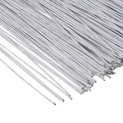 Juvale 18 Gauge Wire Stems - White, 300-Pack, 16 in - Pre-Cut Floral & Craft Wire for Bendable Stem Shaping