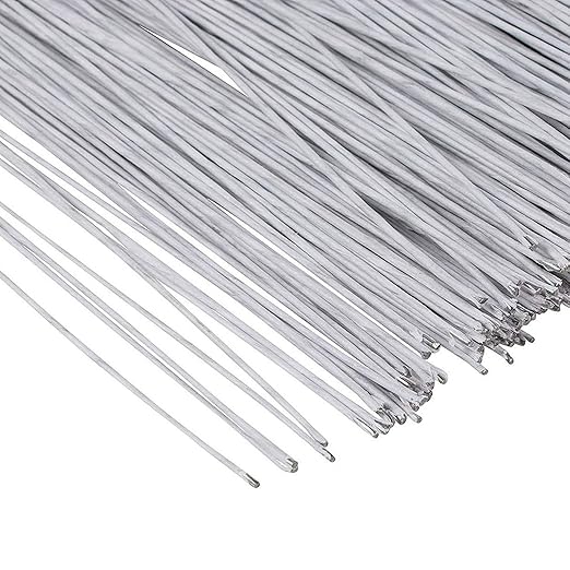 Juvale 600-Pack White 18 Gauge Floral Wire Stems - 16 in Length - Pre-Cut & Bendable Craft Wire - for DIY Artificial Flower Arrangements