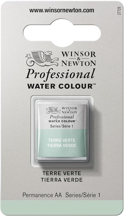 Winsor & Newton Professional Water Colour Paint, Half Pan, Terre Verte