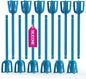 Epoxy Resin Mixer Silicone Paddles - 12 Reusable Pixiss Multipurpose Bidirectional Paint Stirrer for Drill Epoxy & Paint Mixer Drill Attachment - Paint Stirrers Epoxy Stirrer - Paint Mixer for Drill