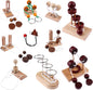 10 PCS Wooden Rope Puzzle Set Brain Teasers Puzzles Mind Toys for Adults Boys Girls Wooden Threading Rope Loop Toy Mind Toys Educational Toy-s for Family Game Educational Challenge Party Favor