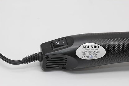 Mini Heat Gun, 300W Dual Temperature Hot Air Gun (110V) with 6.6ft Long Cable & Reflector Nozzle - Ideal for Epoxy Resin Crafts, Shrink Wrapping, Embossing & Vinyl Wrap (‎MF300 Constant Temperature)