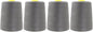 Mandala Crafts 4 Pack of Serger Threads Cones Spools - 20S/2 24000 Yards Polyester Dark Gray Threads for Sergers Machine and Overlock Quilting Sewing Machine