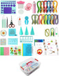 Paper Quilling Kit 3mm/5mm/10mm 1740pcs Quilling Paper Strips Quilling Tool Set with Storage Box with Quilling Electric Slotted Pen Needle Curler Crimper Comb Board Template Border Buddy Tower