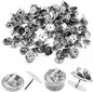 50 Set Pin Backs, Blank Pins Scatter Butterfly Clutch Pin Holder Enamel Pin Locking Backs Tie Tacks Jewelry Pin Backings Clasp for Brooch Lapel Hat Uniform Badges Tie Tack (10mm, Silver)