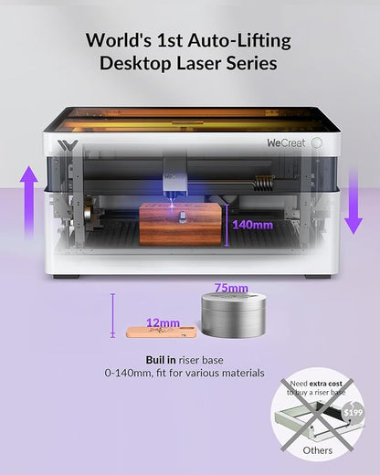 WECREAT Vision 20W Laser Engraver, with Smart HD Camera & Auto-Lifting, Desktop Diode Laser Engraver and Cutter Machine for Beginners Wood Acrylic Metal Leather DIY Gift Making