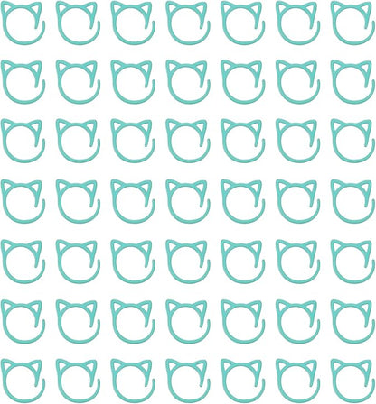 uxcell 50pcs Stitch Markers, Spiral Stitch Markers Crochet Needle Clip Counter Knit Ring Crochet Locking Sewing Accessories for DIY Handcraft Knitting and Crocheting, Lake Blue