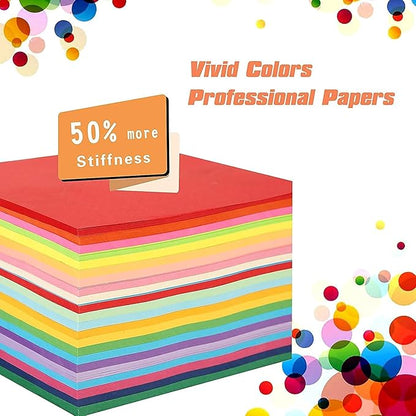 160 Sheets Origami Paper Double Sided for Arts & Crafts 20 Vivid Colors - 6 x 6 Inch Square Easy Fold Paper for Beginner