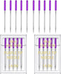 YICBOR Sewing Machine Needles, Universal Regular Point Flat Shank Sewing Needles HAX1 130/705H Compatible with Singer, Brother, Janome, Pfaff and Other Brand Sewing Machine (Purple Size 14-2pack)