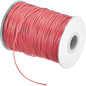 MECCANIXITY Waxed Cord 1.2mm Waxed Polyester Cord 175 Yard Wax String for Bracelet Making,Necklaces, Beading,Jewelry Making and DIY Crafts(Watermelon Red)