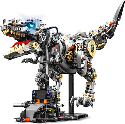 Ideas Mechanical Tyrannosaurus Building Set with Light, Creative Jurassic T-Rex Animal Toy for Home Office Decor Compatible with Lego Dinosaur, Gift for Adult Teens Boys 8-12(1268 PCS)