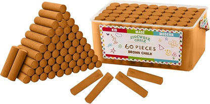 Kid Made Modern 60 Count Pack of Sidewalk Chalk – Brown