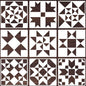 Barn Quilt Stencils for Crafts Reusable 12” Quilt Block Stencil Drawing Templates for Painting on Wood Wall Canvas Fabric