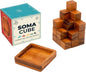BSIRI Soma Puzzle Cube Wooden Toy Brain Teaser Desk Board Games Adults Master Block Christmas Mind Magic Kids Benders Wood Hand Cube Family Teens Boy Classic