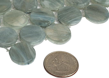 Mixed Gray Penny Round Mosaic Glass Tile – 12.2 x 12.2 Inch - 10 Sheet Pack - Luxurious Design for Bathroom Walls, Kitchen Backsplash, Shower Walls - Elegant Wall Decor - NOT Peel and Stick Tile