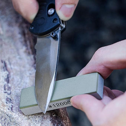 Small Travel-Portable Diamond Resin Sharpening Stone - 6000 Grit Whetstone Knife Sharpener