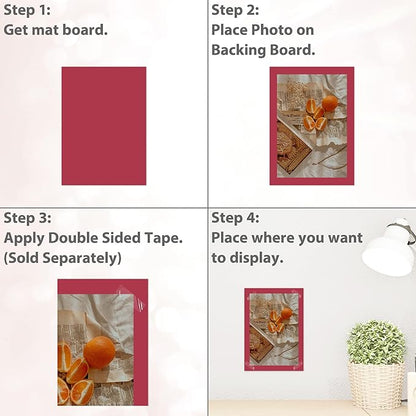 Golden State Art, 5x7 Matboard Mat Board Blanks - Assortment Color Uncut Mats for DIY Projects, Presentation Boards, Art Crafts (20 Pack)