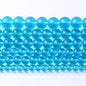 32pcs 12mm Topaz Blue Crystal Glass Beads Round Loose Spacer Beads for Jewelry Making DIY Bracelet Necklace Healing Power Stone