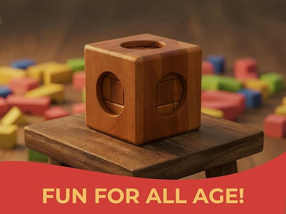 BSIRI Soma Puzzle Cube Wooden Toy Brain Teaser Desk Board Games Adults Master Block Christmas Mind Magic Kids Benders Wood Hand Cube Family Teens Boy Classic