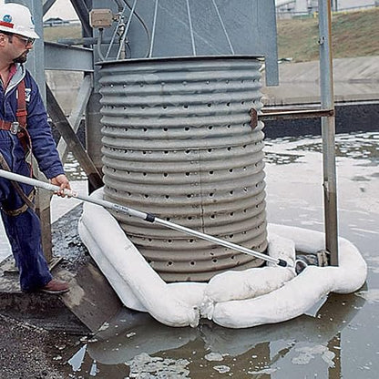 PIG Oil Boom - Oil-Only Absorbent Boom - 2 Pack - 5" x 20' Boom - Absorbs up to 12 gallons per Boom - BOM408