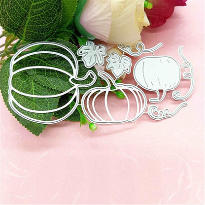 Mvchifay Cutting Dies Happy Birthday Metal Stencils Scrapbooking Tool DIY Emboss Paper Card Making (Pumpkins-14x6.5cm)