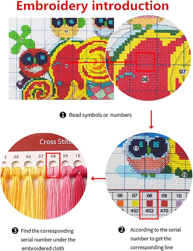 Joyhoor Cross Stitch Kits for Beginners Stamped Cross-Stitch Supplies Needlework preprint Embroidery Kits for Adults DIY Needlepoint Kits Embroidery Patterns 11CT-Brown Bear Landscape 18x18 inchs