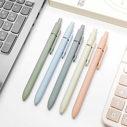 Gel Pens, 10Pcs 0.5mm Black Ink Pens Fine Point Smooth Writing Pens, High-End Series Retractable Pens for Journaling Note Taking, Cute Office School Supplies Gifts for Women (10 Pcs Morandi)