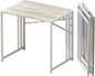 Small Folding Desk 32 inch, No Assembly Required Small Office Desk, Writing Gaming Computer Camping Desk, Beige