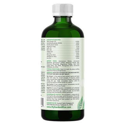 3-1-2 Liquid Fertilizer Concentrate with Micronutrients - Ideal Snake Plant Food for Sansevieria (Dracaena trifasciata), Indoor Plant Care (32 OZ)