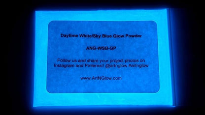 Glow in The Dark Pigment Powder - Neutral and Fluorescent Color for Art Painting, Fine Art, Nail Art Paint, and DIY Crafts - Long Lasting 10+ Color Options - Neutral Sky Blue - (1 Kilogram)