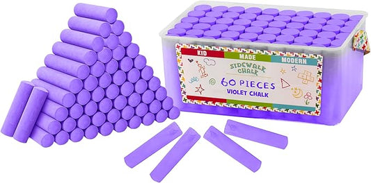 Kid Made Modern 60 Count Pack of Sidewalk Chalk – Violet