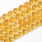 8mm 45Pcs Natural Citrine Beads for Jewelry Making Gemstone Round Loose Beads DIY Bracelet Necklace