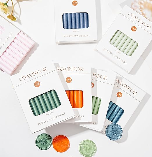 Silver Wax Seal Sticks, ONWINPOR 20pcs Silver Wax Sealing Sticks for Wax Seal Stamp, Wedding Invitations, Mini Wax Seal Sticks for 0.28'' Glue Gun (Silver)