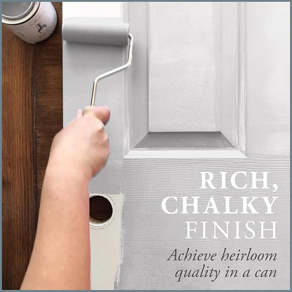 AMY HOWARD AT HOME Chalk-Based One Step Paint for Furniture, Cabinetry, Decor, Finish, and More | No Stripping, Sanding, or Priming | Ultra-Light Base | 32 Ounce | Parisian Gray