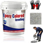 Epoxy Floor Paint, Epoxy Colored Sand Floor Paint, High-Gloss Marble Effect Self-Leveling Coating, Waterproof, Non-Slip, Ultra-Durable for Garage, Basement, Wood Floors (Colorful,8.8Ib)