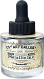 CSY Art Gallery Metallic Acrylic Inks-Drawing Inks for Rock, Fabric, Wood, Glass, Craft Liquid Leaf Paint for Halloween Decorations - Pumpkin Painting Kit,Art Supplies