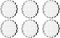 PATIKIL 1.6" Acrylic Stamp Block, 6Pcs Clear Stamping Block with Grid Lines Decorative Mounting Blocks Round for Scrapbooking DIY Crafts Card Making
