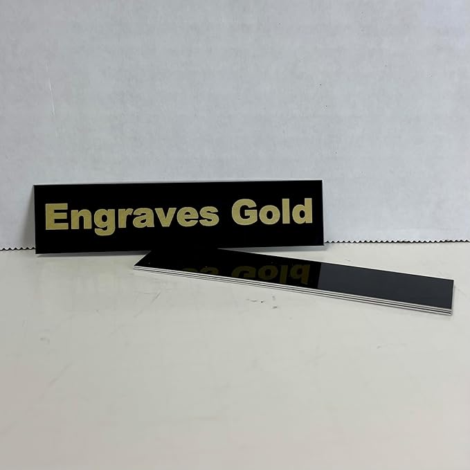 Blank Metal Plates for Laser Engraving - 4 Pack | Aluminum Sheets 0.020" Thick | CO2, Diode, Fiber Laser Compatible | Multiple Sizes & Colors (Black (engraves gold), 3x11.25 inch)