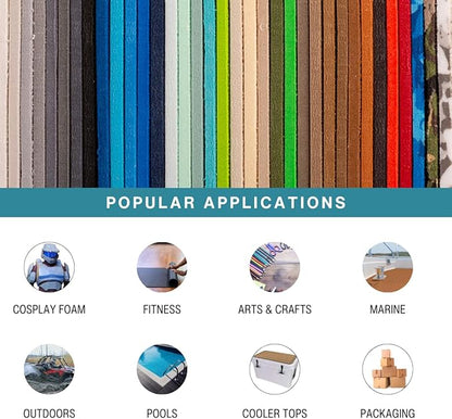 LotusFoam Large 3mm EVA Foam Sheet - 44"x 85" High Density Foam 130 kg/m3 for Cosplay, Costumes, Crafts, Flooring, Outdoor Use - 35 Colors (Driftwood) - Driftwood