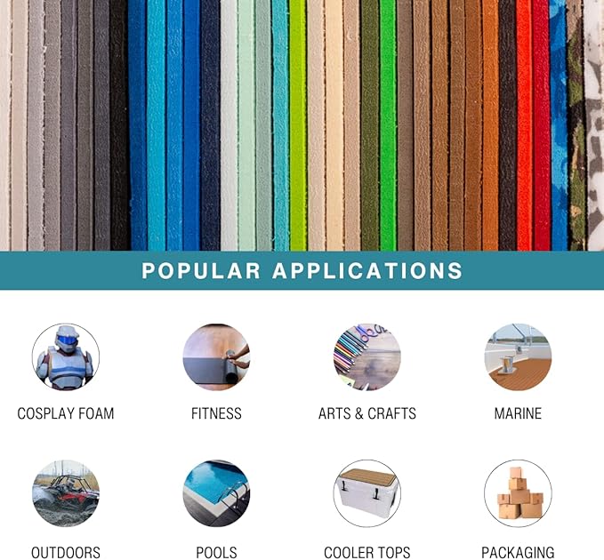 LotusFoam Large 3mm EVA Foam Sheet - 44"x 85" High Density Foam 130 kg/m3 for Cosplay, Costumes, Crafts, Flooring, Outdoor Use - 35 Colors (Sandstone) - Sandstone