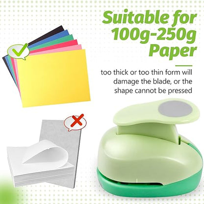 UCEC Circle Punch, 2+1.5+1 Inch Paper Punch, 3 Pcs Paper Punches for Crafting, Round Hole Punch, Circle Cutter for Scrapbook, Cards, DIY Albums Photos