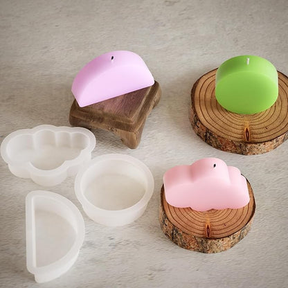 6 Pack Candle Molds for Candle Making, Moldes para Velas, Geometric Figure Silicone Candle Molds for DIY Scented Candle, Soy Wax, Cake, Soap, Resin Casting Craft Making