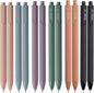 ldcrea Gel Pens 0.5 Fine Tip, Black Ink, Silky Grip, 12 Pack