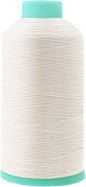 Mandala Crafts Bonded Nylon Thread Off White Heavy Duty Sewing Threads - 2843 YDs Size 46 210D T45 Tex 45 Thread for Leather Jeans Weaving Outdoor Marine Upholstery Threads