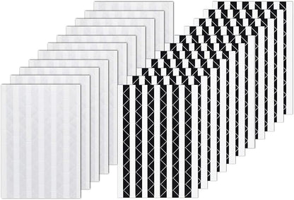 VIPbuy 2244 Count Photo Mounting Corner Stickers Self Adhesive for Scrapbooking Photo Album Diary DIY Craft, 22 Sheets (Black & Clear)