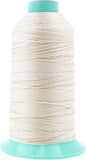 Mandala Crafts Bonded Nylon Thread Off White Heavy Duty Sewing Threads - 415 YDs Size 346 210D T350 Tex 350 Thread for Leather Jeans Weaving Outdoor Marine Upholstery Threads