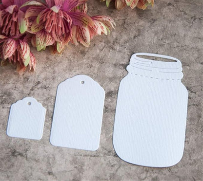 Metal Cutting Dies DIY Embossing Stencil Template Scrapbooking Card Making Mold Photo Album Arts Crafts Tools (Wishing bottle-8x5cm)
