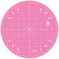 Headley Tools 10"x10" Round Rotating Cutting Mat, Self Healing Mat with 360-Degree Rotation & Anti-Slip Base, Sewing Board Cutting Mat Perfect for Fabric Quilting Leather Hobby Project, Pink