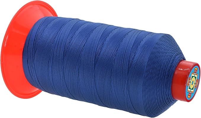 Mandala Crafts Bonded Nylon Thread Denim Heavy Duty Sewing Threads - 1250 YDs Size 138 420D T135 Tex 135 Thread for Leather Jeans Weaving Outdoor Marine Upholstery Threads